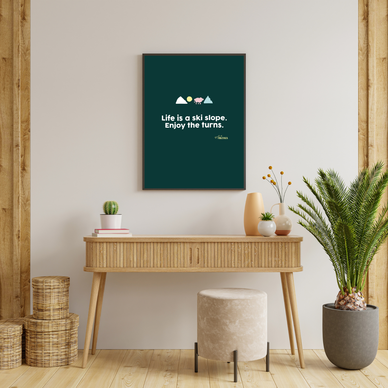 AFFICHE - LIFE IS A SKI SLOPE