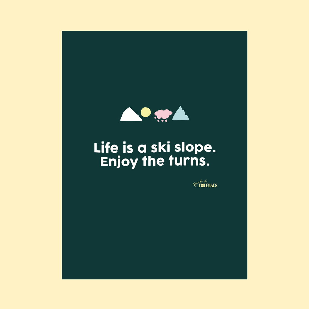 AFFICHE - LIFE IS A SKI SLOPE