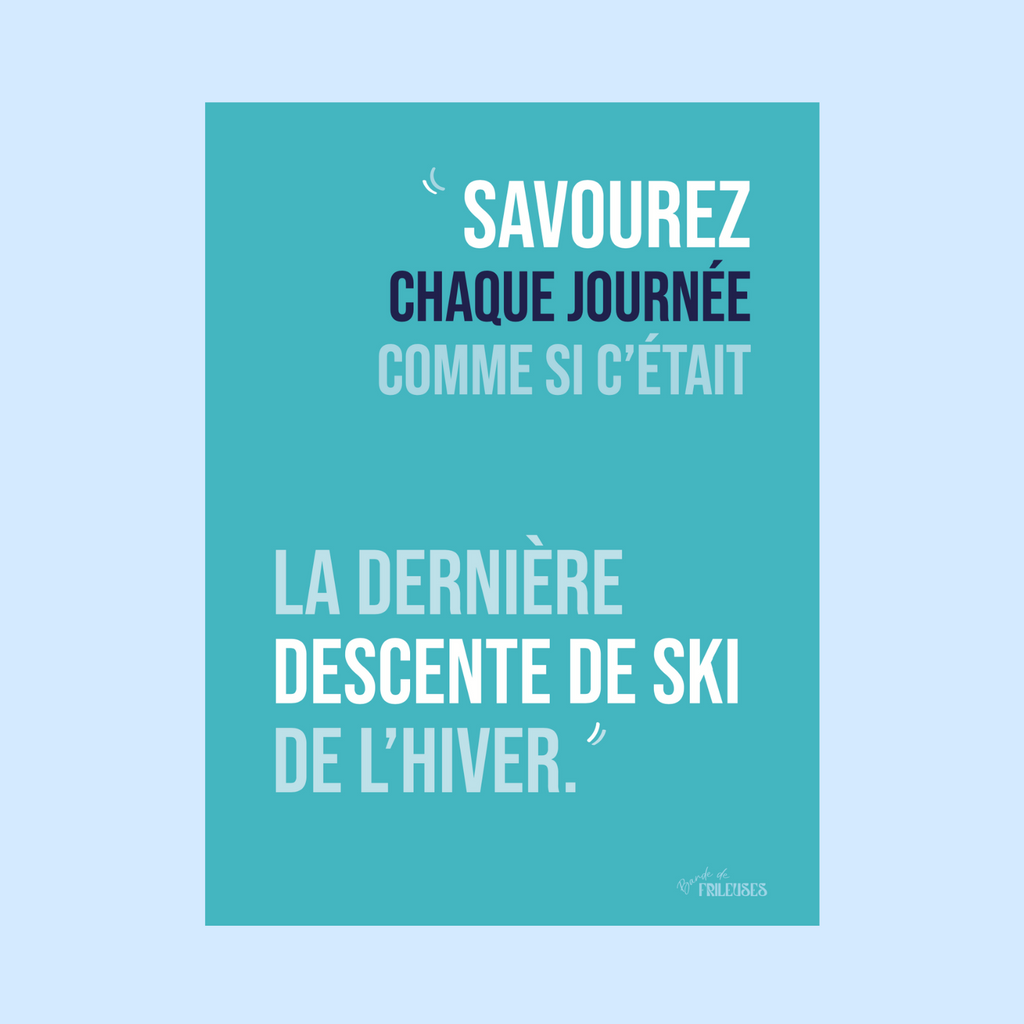 AFFICHE - LA DERNIÈRE DESCENTE DE L'HIVER