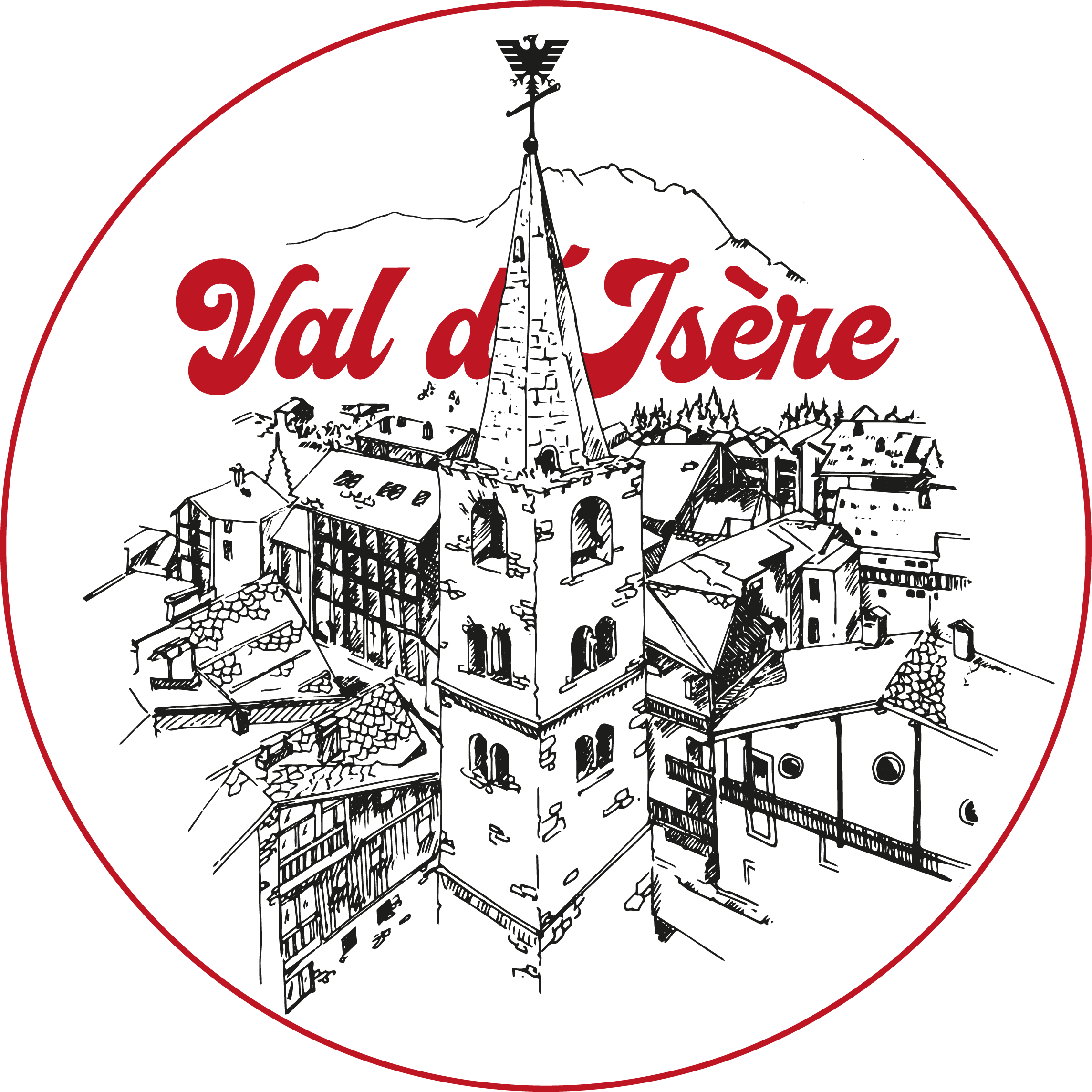 STICKERS - VILLAGE DE VAL D'ISÈRE BLANC