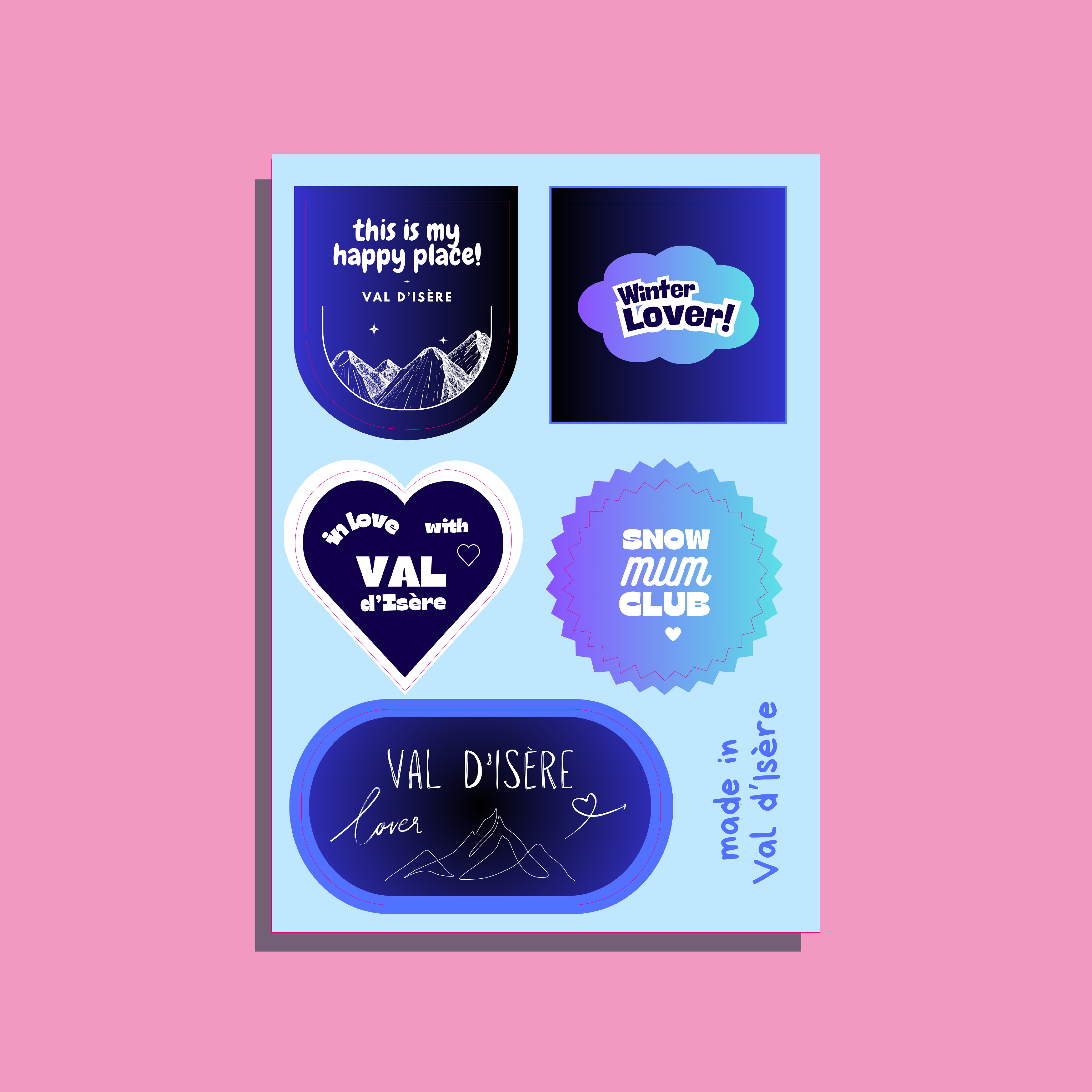 FEUILLE STICKERS - SNOW MUMS CLUB