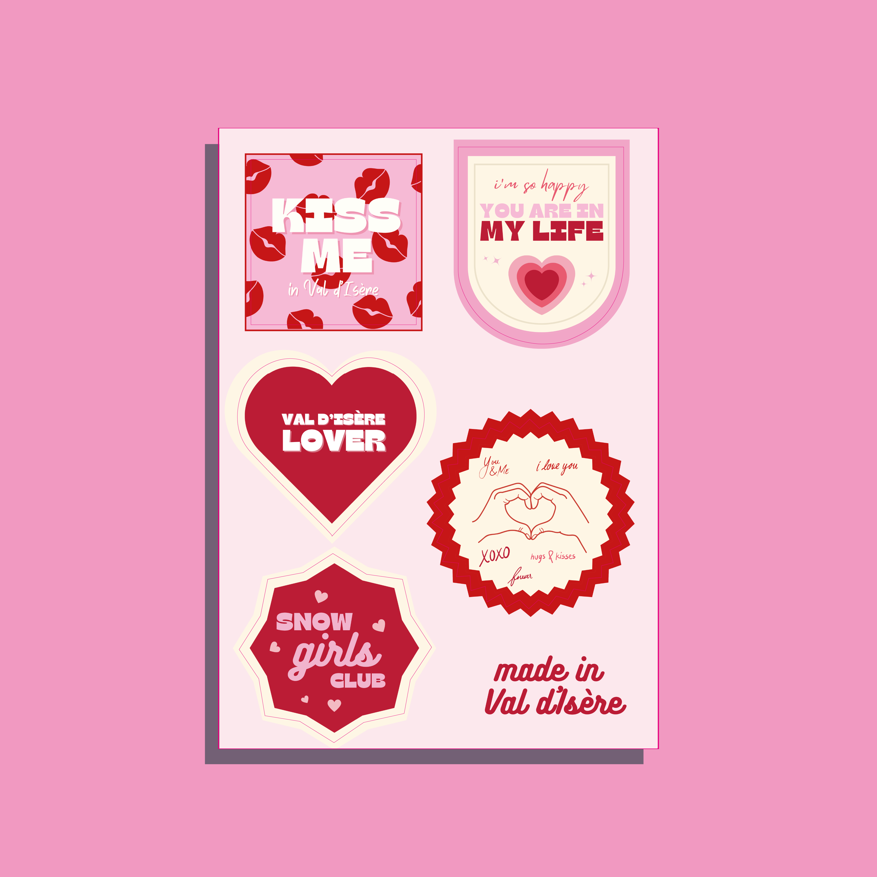 FEUILLE STICKERS - KISS ME EN ALTITUDE