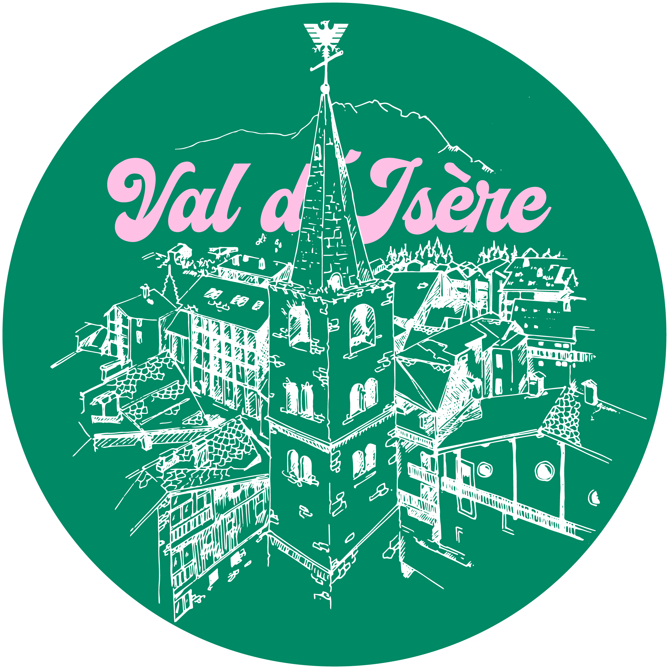 STICKERS - VILLAGE DE VAL D'ISÈRE VERT